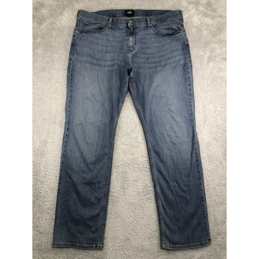 Paige Jeans Mens 44x34 (Tag 42) Blue Normandie Straight Stretch Denim